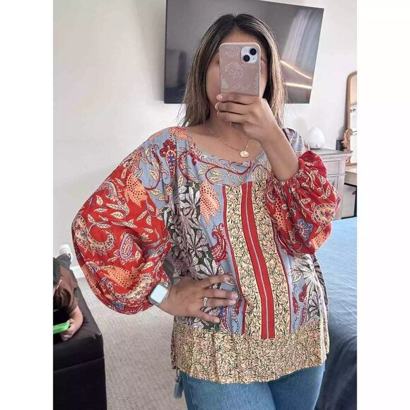 ANTHROPOLOGIE Sonrisa Paisley Top size Medium - Picture 1 of 12